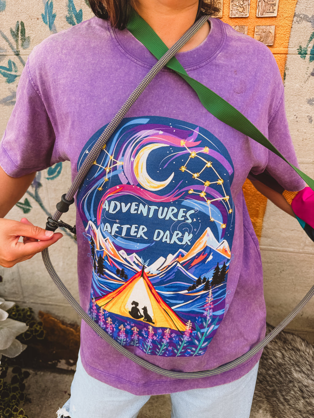 Adventures After Dark Acid Wash Tee
