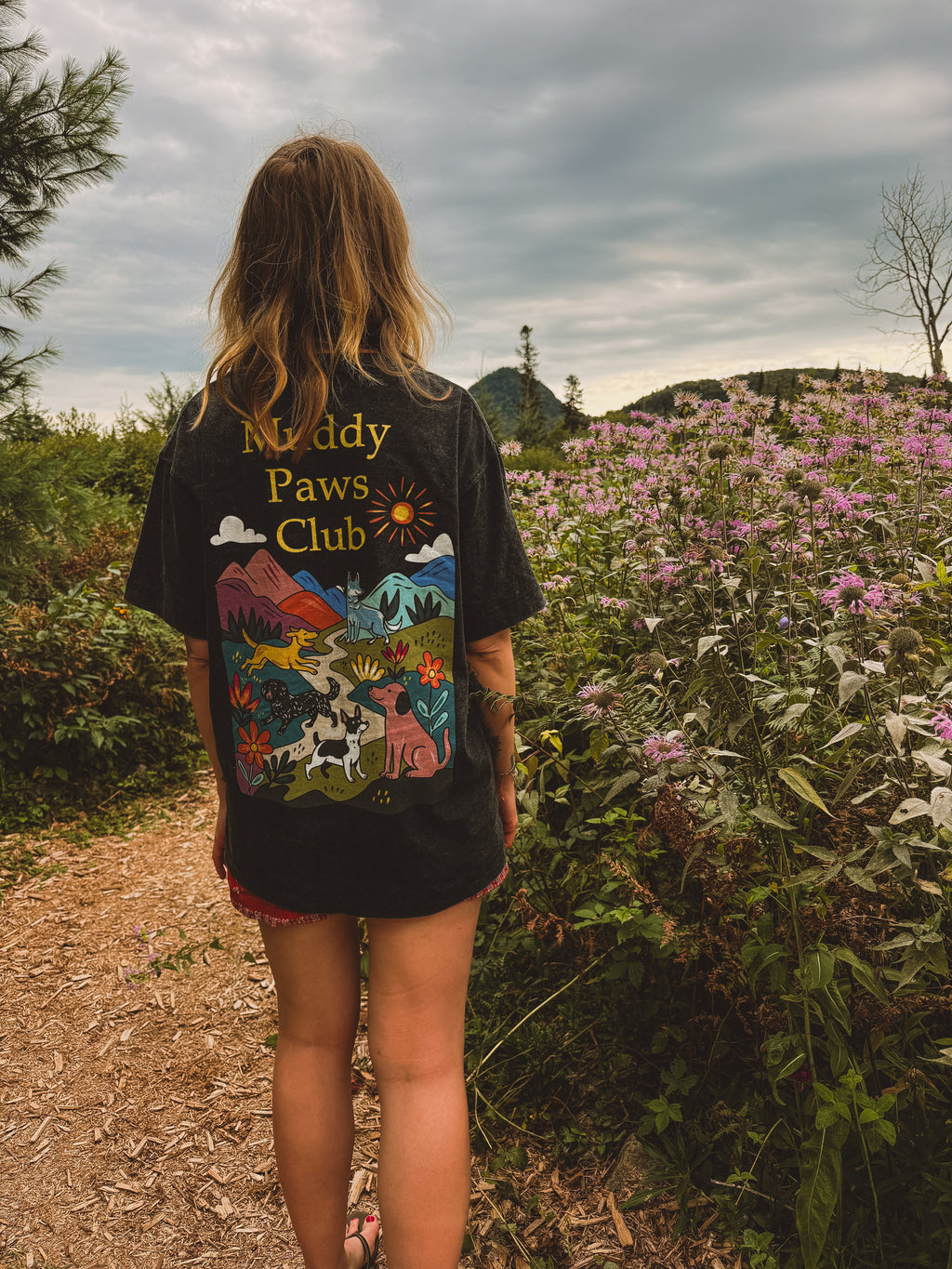 Muddy Paws Club Acid Wash Tee