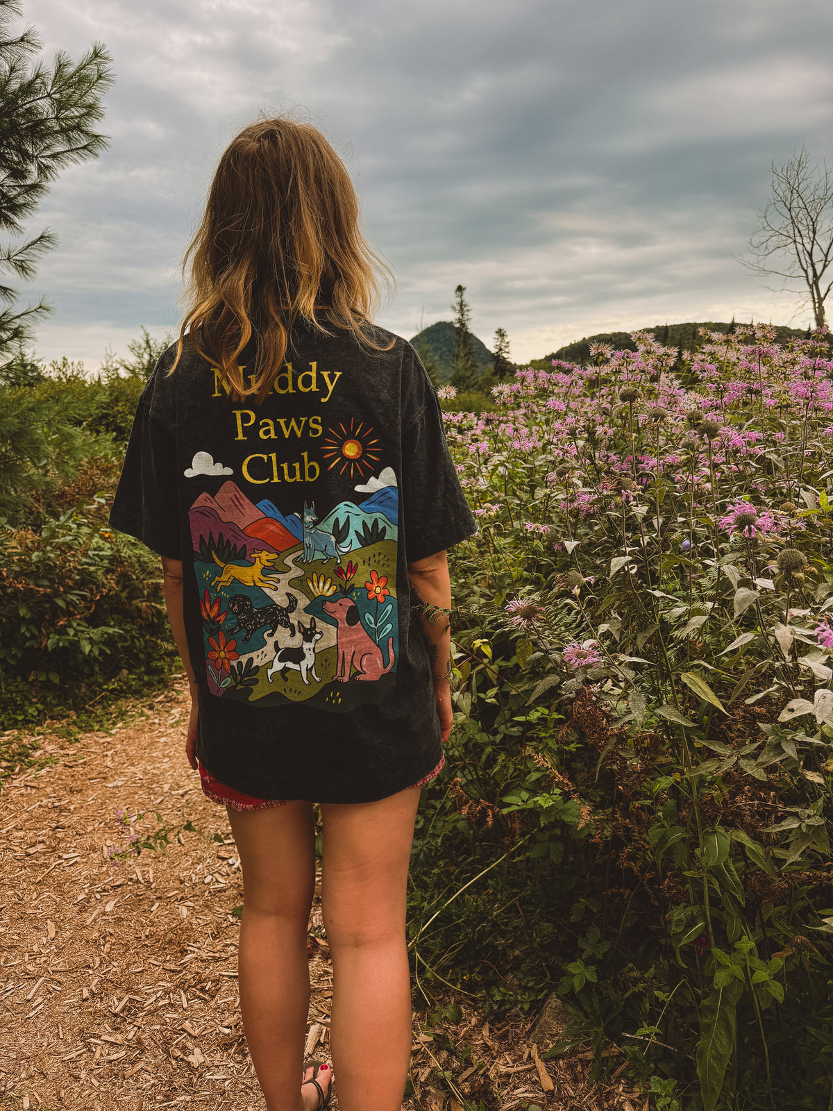 Muddy Paws Club Acid Wash Tee