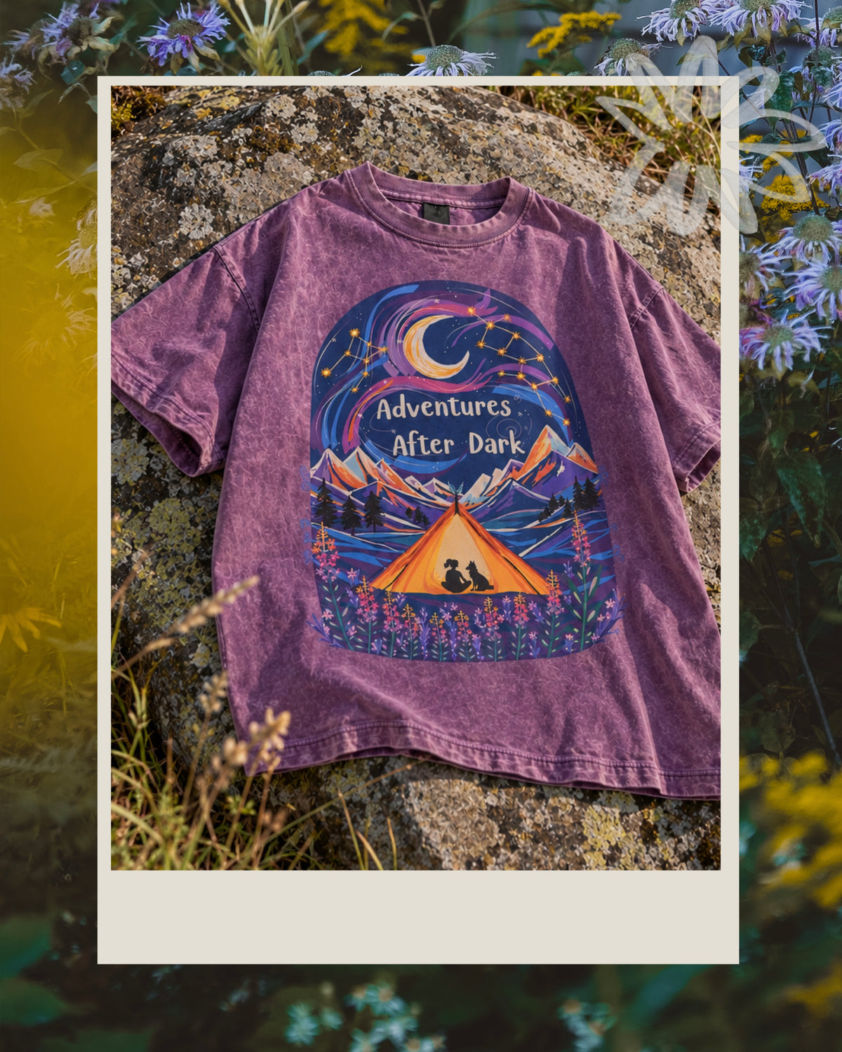 Adventures After Dark Acid Wash Tee