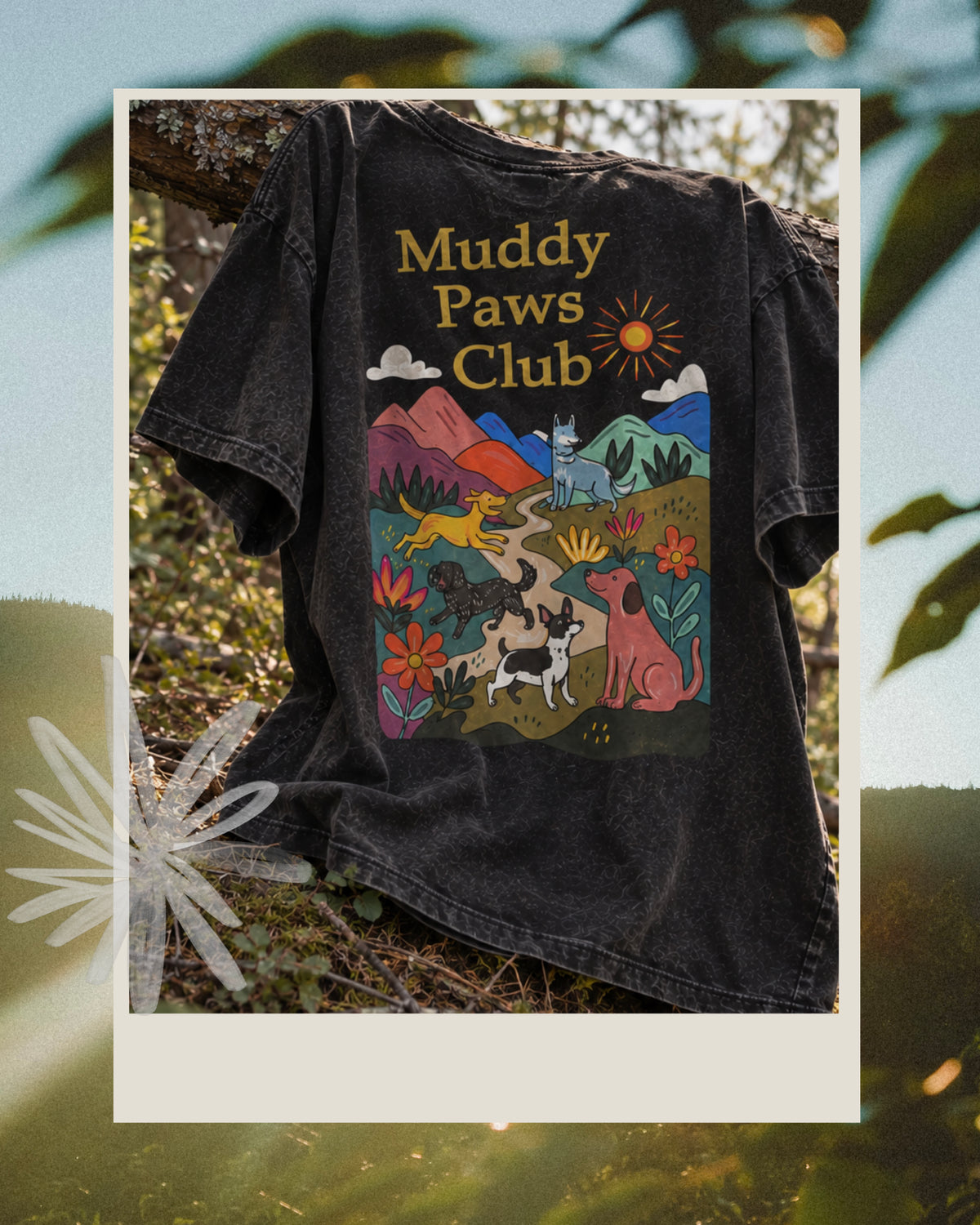 Muddy Paws Club Acid Wash Tee